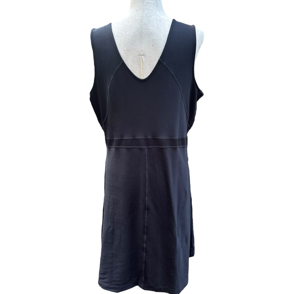 Title Nine Dream V Neck Dress XL Black Travel Athletic Fit Flare Casual Comfy - Picture 10 of 12